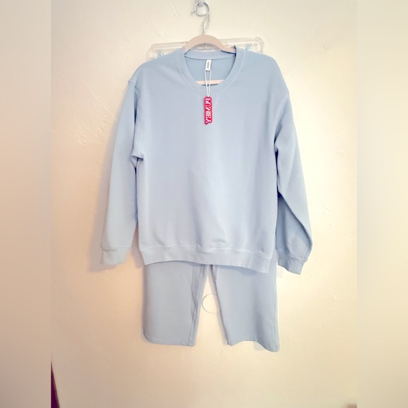 NWT BLUE PUMIEY LOUNGE SET TOP & PANTS-S - Picture 13 of 17